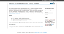 Desktop Screenshot of beta.maplesoft.com