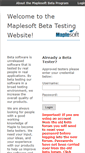 Mobile Screenshot of beta.maplesoft.com